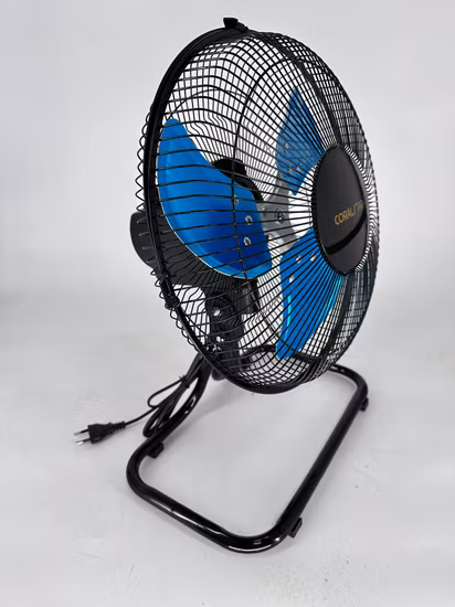 Ventilador de piso de ferro de 9 polegadas totalmente materical / Ventilador de piso de alta velocidade / Ventilador de mesa / Ventilador oscilante / Personalização básica Personalização de amostra Ventilador elétrico Ventilador DC